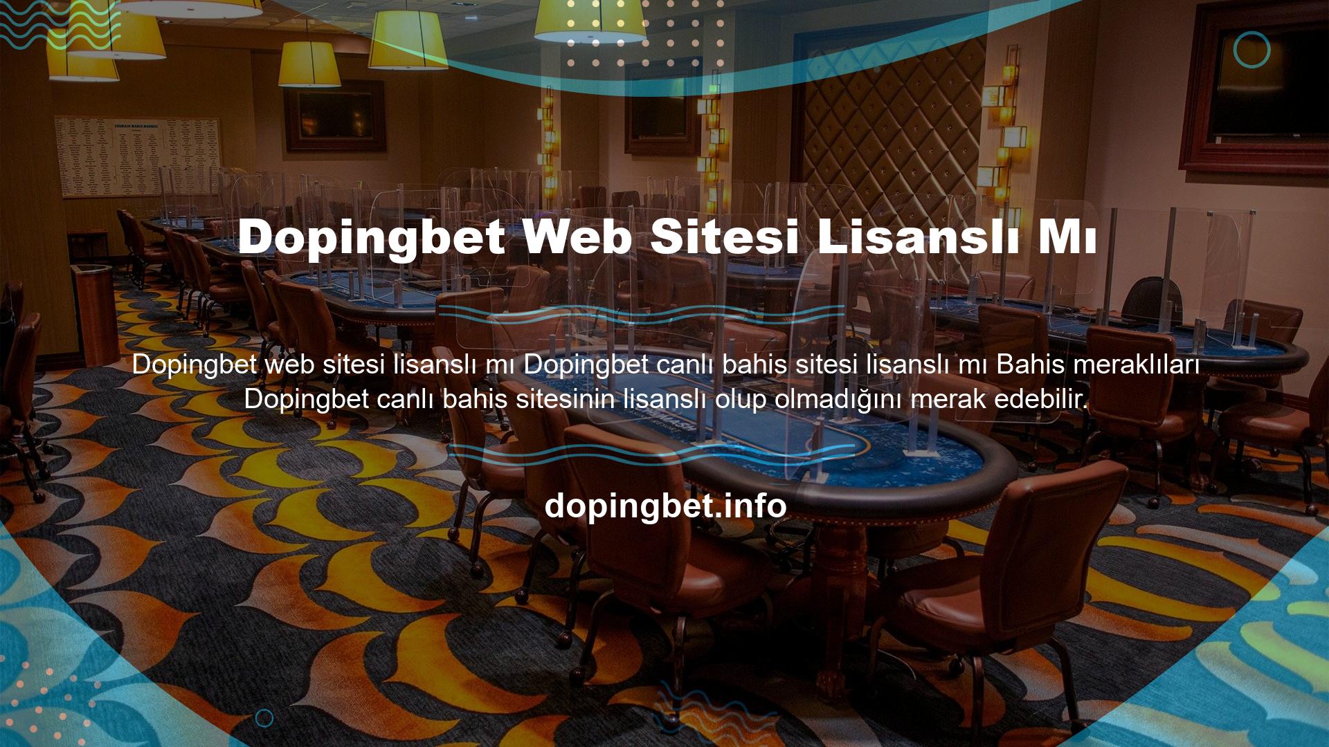 Son zamanlarda Türkiye'de ortaya çıkan canlı bahisler, online bahis ve casino sitesi Dopingbet tarafından da bahis sever üyelerine yayınlanmaktadır