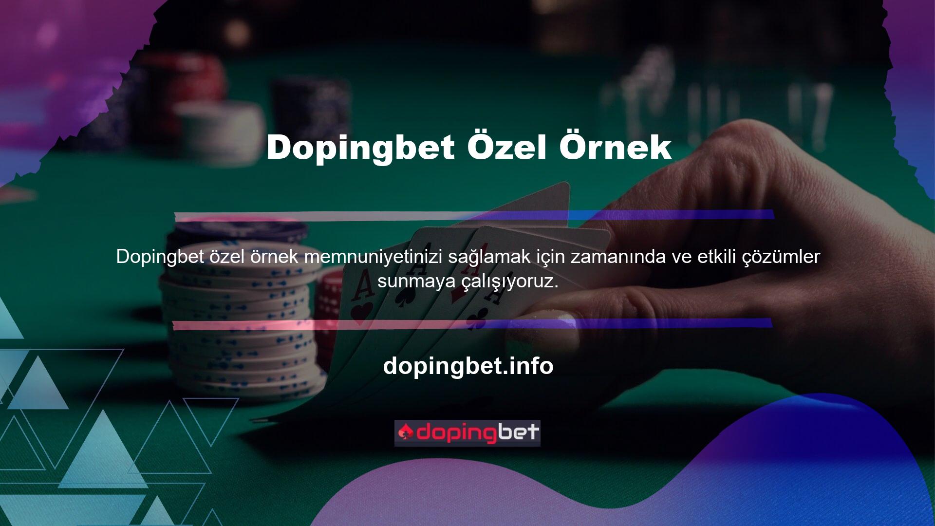 Dopingbet bahisleri Türkiye'de en çok beklenen Dopingbet sitelerinden biridir